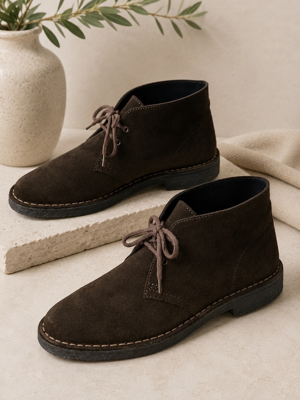 CLARKS ~ Originals Desert Boot Brown Suede Chukkas Crepe Sole size US 9 M